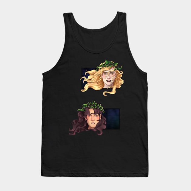 Ariadne and Dionysus Greek Mythology Comic In a Wine-Dark Dream Tank Top by Tati Seol